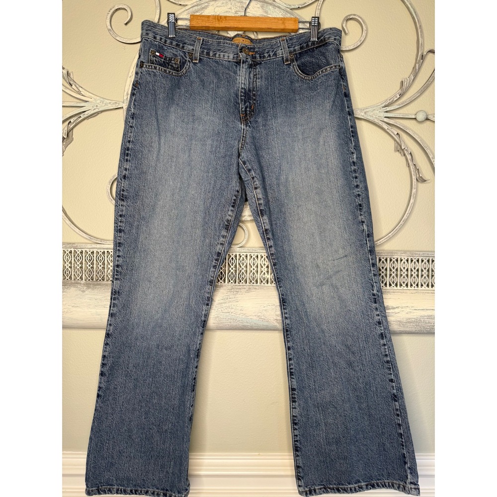 Tommy Jeans Mens Vintage Y2K Medium Wash Straight Leg Denim Pants‎ Size 35x28